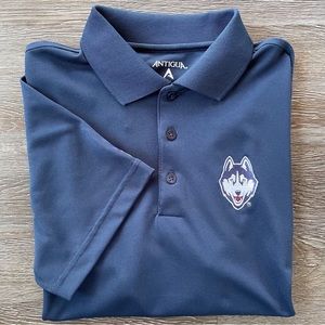 Antigua University of Connecticut Huskies Short Sleeve Golf Shirt Youth Size XL